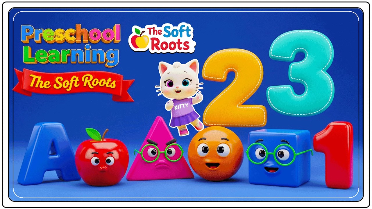 Preschool Learning activities for 3 year olds at home | Learn ABC Phonics Shapes Numbers Colors 🌈