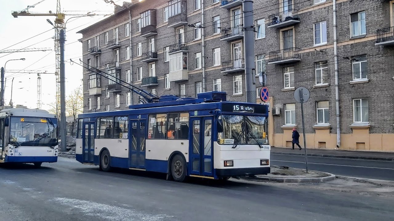 Троллейбус, маршрут №15 ВМЗ-5298-23-01 б.1798 (02.03.2022) Санкт-Петербург