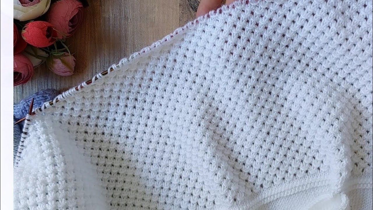 Karbeyaz Yelek 1 yaş 💟 Dantel gibi güzel, örmesi en kolay  örgü 💟