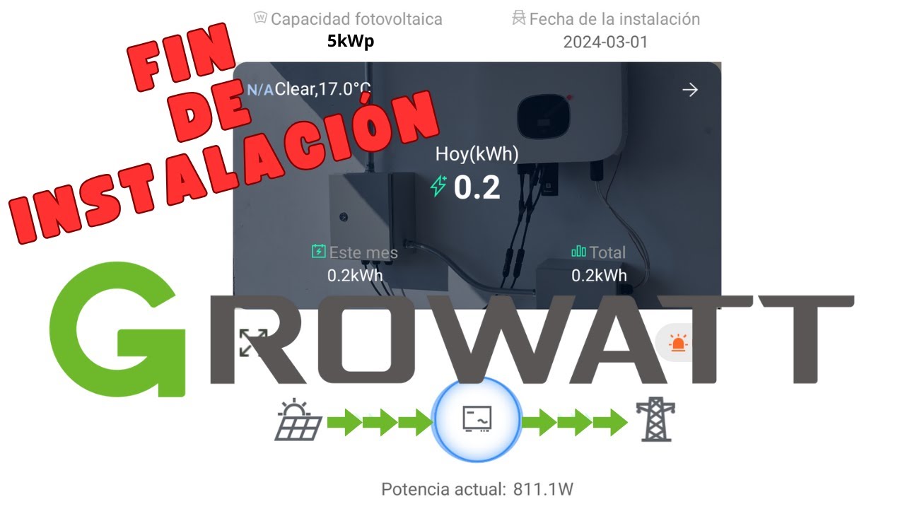 Primeras pruebas de encendido Inversor Solar Growatt