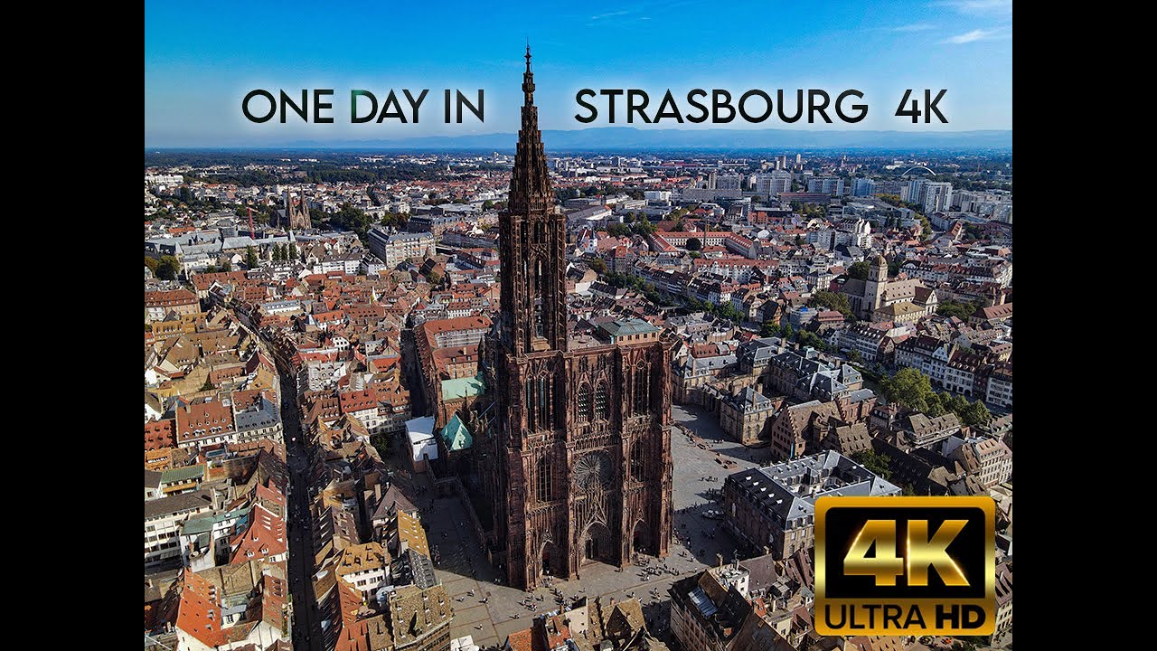 One day in Strasbourg, France. 4K
