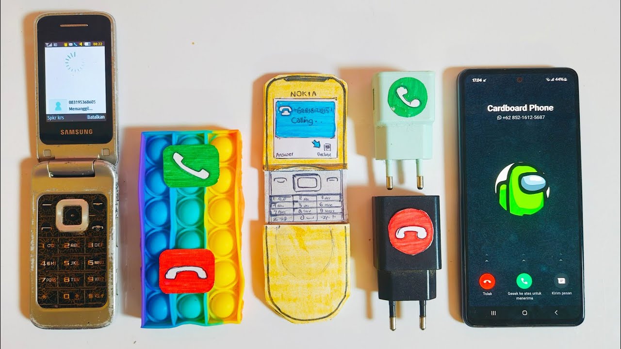 Samsung Folder/ Pop it phone/ Nokia 8800 sirocco/ Double Charger/ Galaxy A52 Among us incoming Call