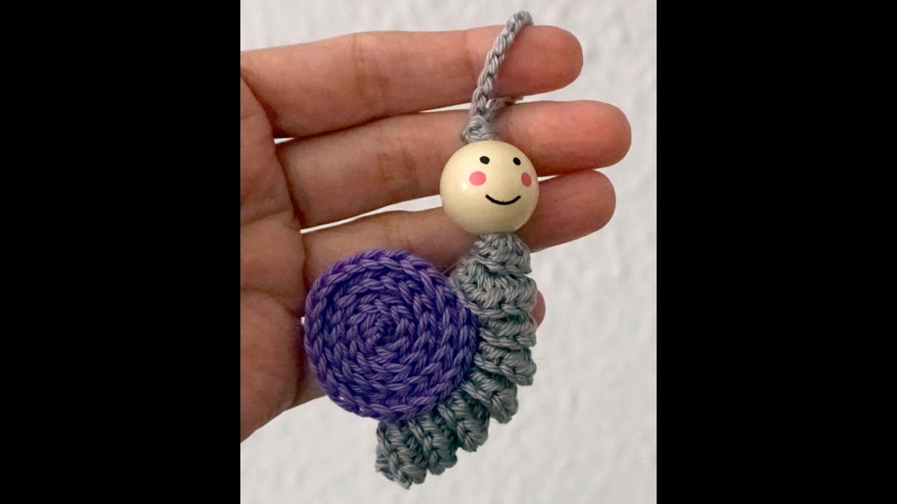 Anleitung für eine gehäkelte Schnecke als Anhänger / Tutorial Crocheted Snail as Keychain