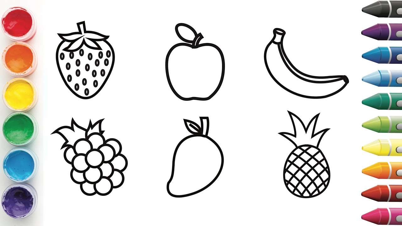 Learn Fruits and Colors | Drawing and Coloring for Kids | ABC Song