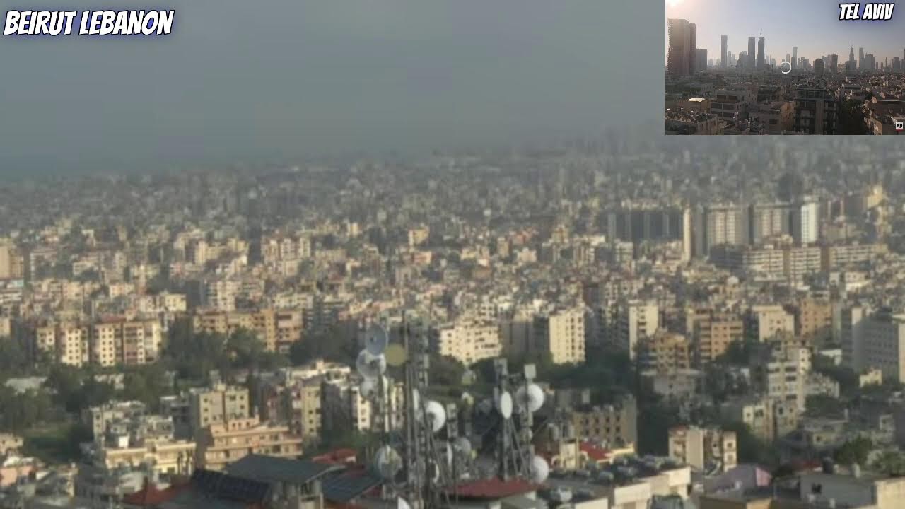 LIVE LOOK AT TEL AVIV & BEIRUT LEBANON AFTER ISRAEL LAUNCHES STRIKES ON IRAN