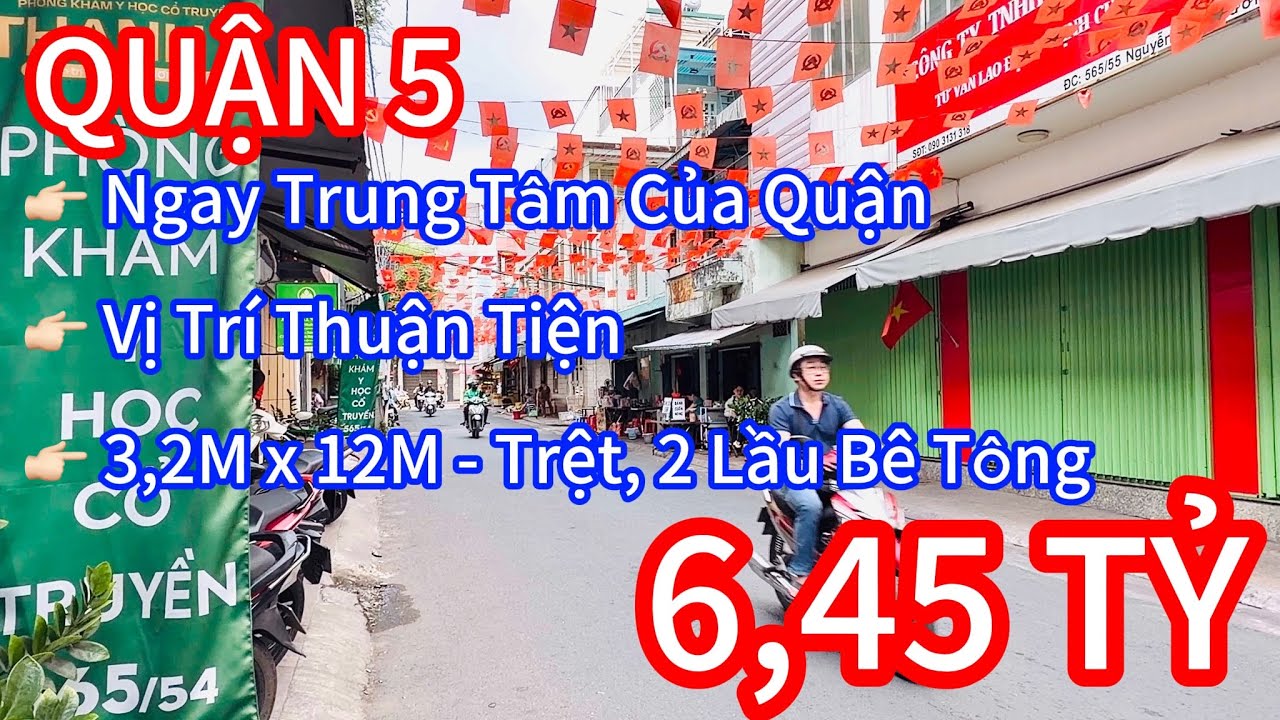 QUẬN 5 - NHÀ 1 XẸT CỦA ĐƯỜNG NGUYỄN TRÃI , VỊ TRÍ CỰC KỲ SUNG TÚC #aunhapho #0374997997 