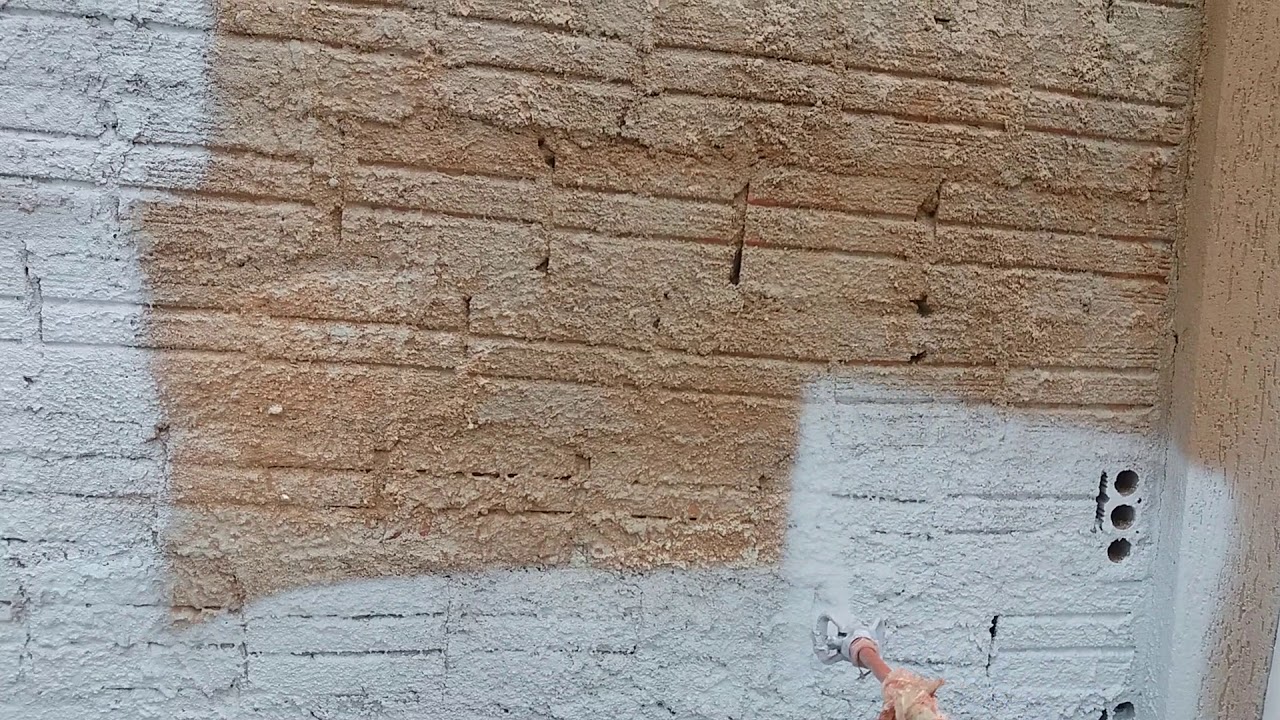 Pintura em muro chapisco