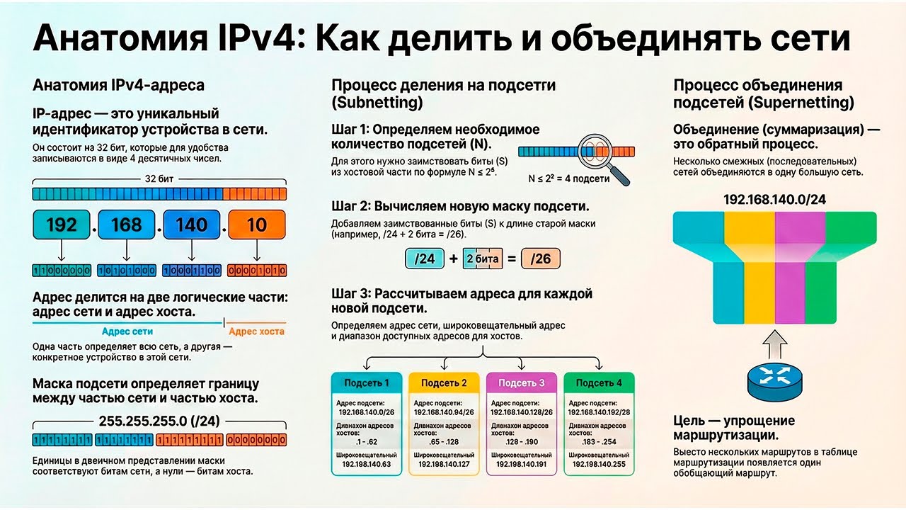 IP адреса и маски подсети