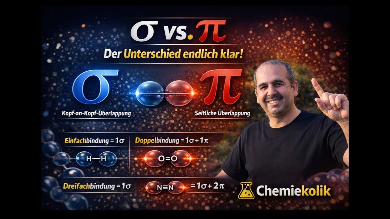 Sigma & Pi Bindungen/ Kopf an Kopf Überlappung, senkrechte Überlappung.