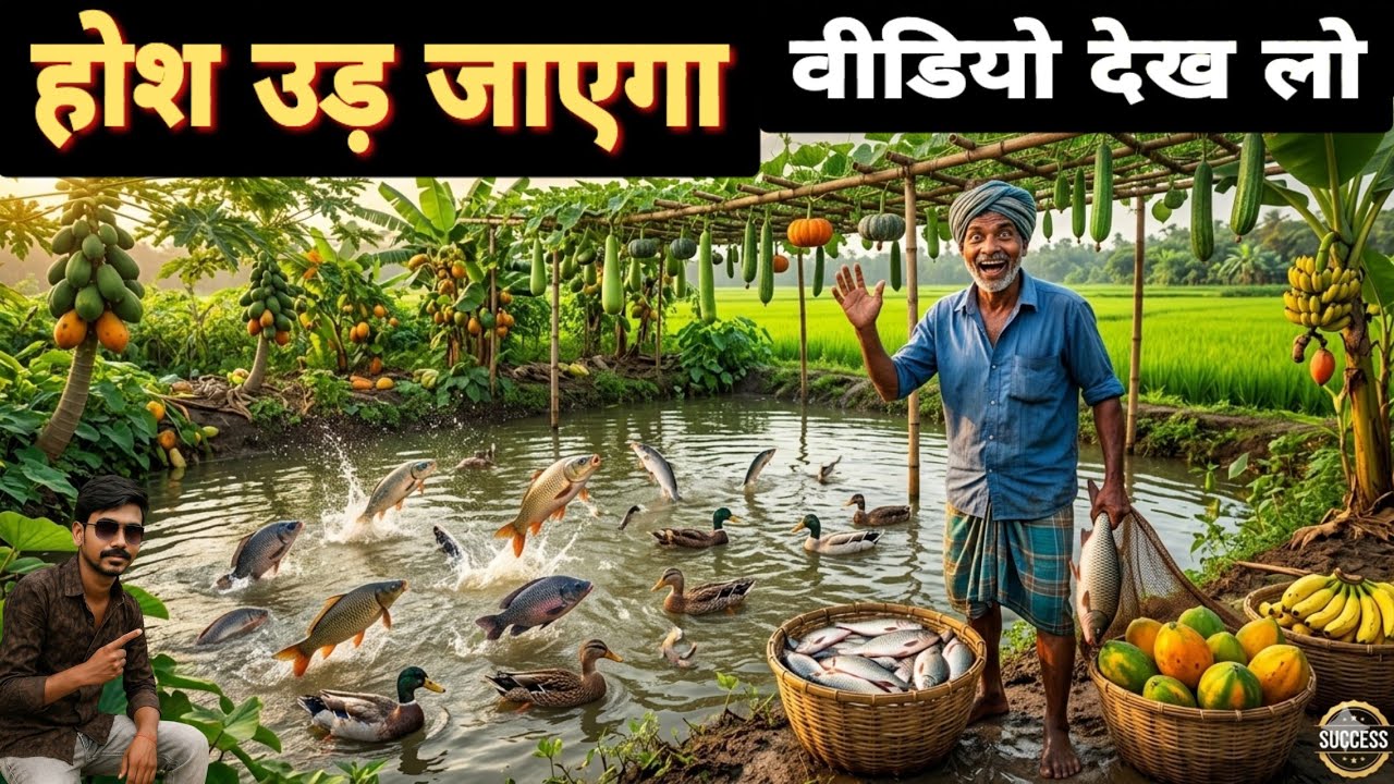1 बीघा जमीन से लाखों कमाने का Integrated Farming Model | Fish Duck Quail Farming | Agrozix