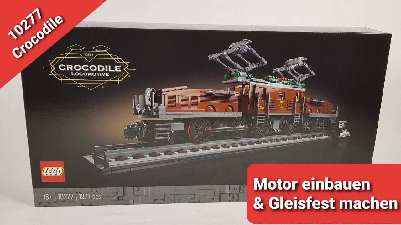 Ohne Gummi läuft das lange Ding viel besser - Motorisierung vom 10277 Crocodile Locomotive