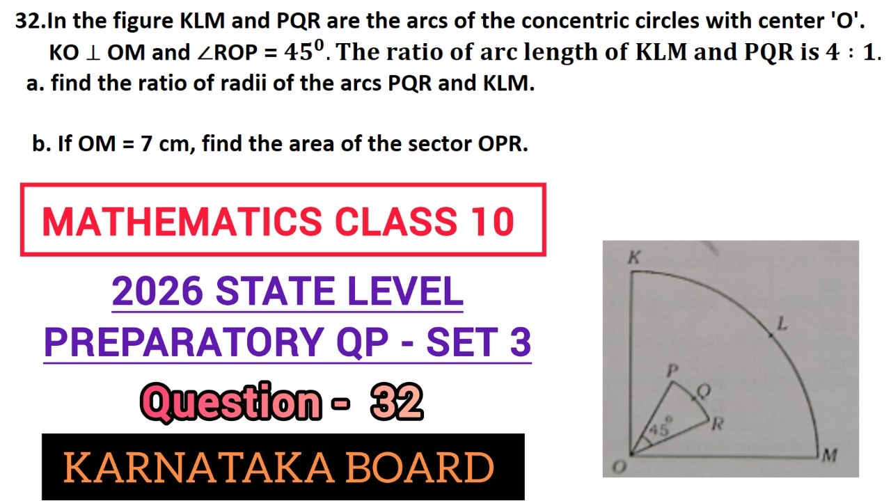 in the figure klm and pqr are the arcs of the concentric circles with  center o  ko perpendicular to