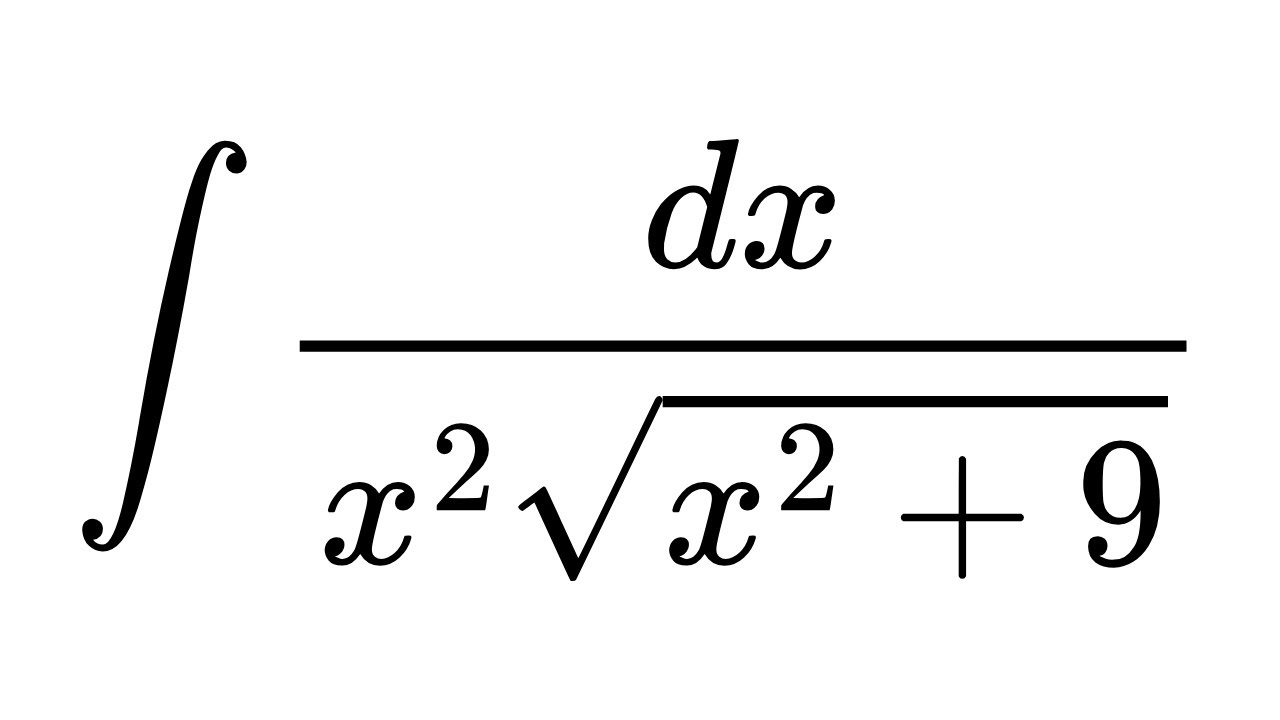 Integral of dx/(x^2)*sqrt(x^2 + 9)