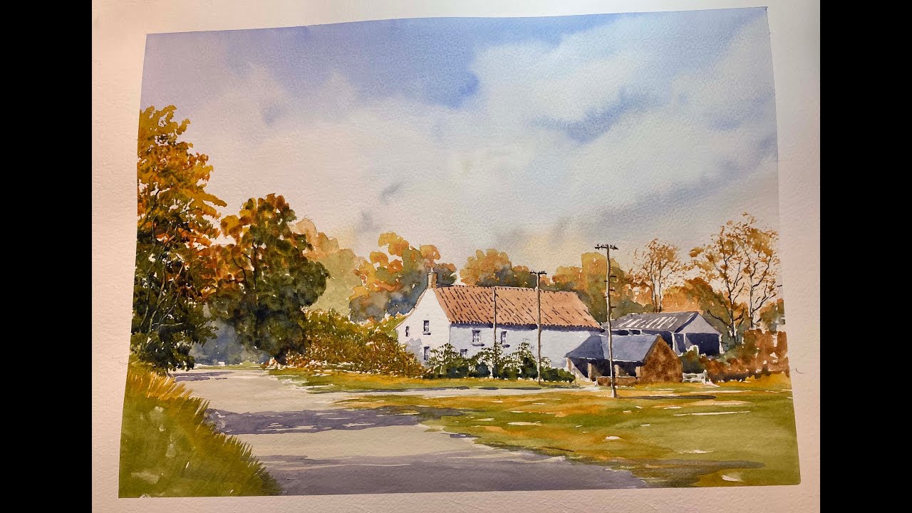 House on the Prairie in watercolour