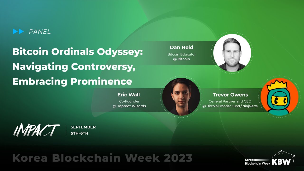 Bitcoin Ordinals Odyssey: Navigating Controversy, Embracing Prominence | KBW2023