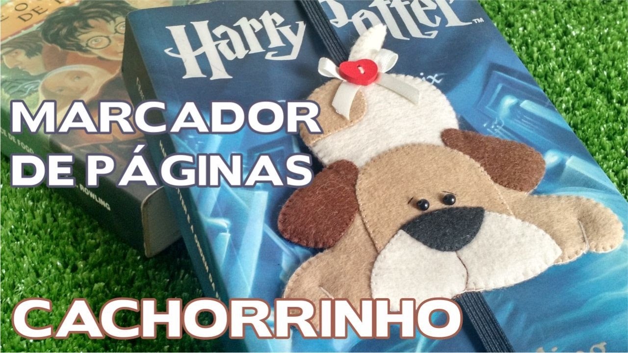 DIY - Marcador de Páginas / Lembrancinha Cachorrinho de Feltro com Molde Gratuito - Passo a Passo