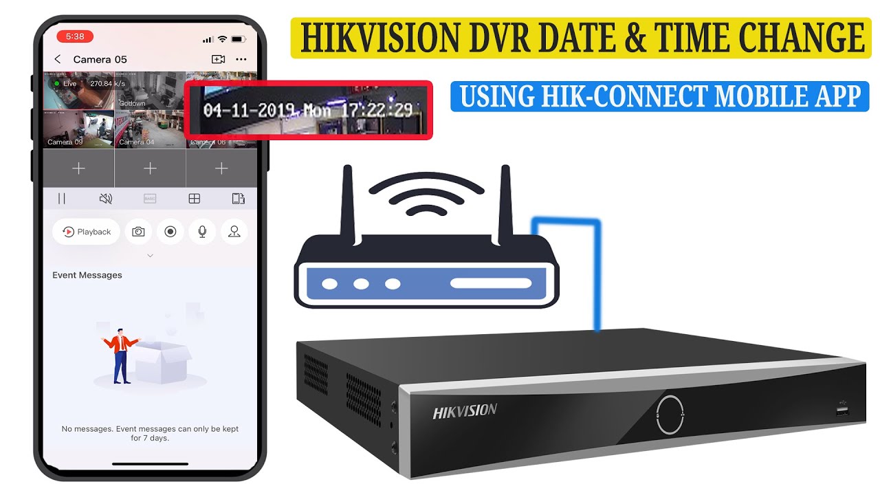 Как настроить или изменить дату и время на видеорегистраторе Hikvision с помощью мобильного прило...