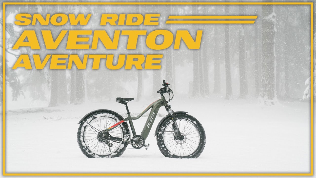Freak Snow Storm! Took The Aventon Aventure Fat Tire E-Bike On A Snow Ride.