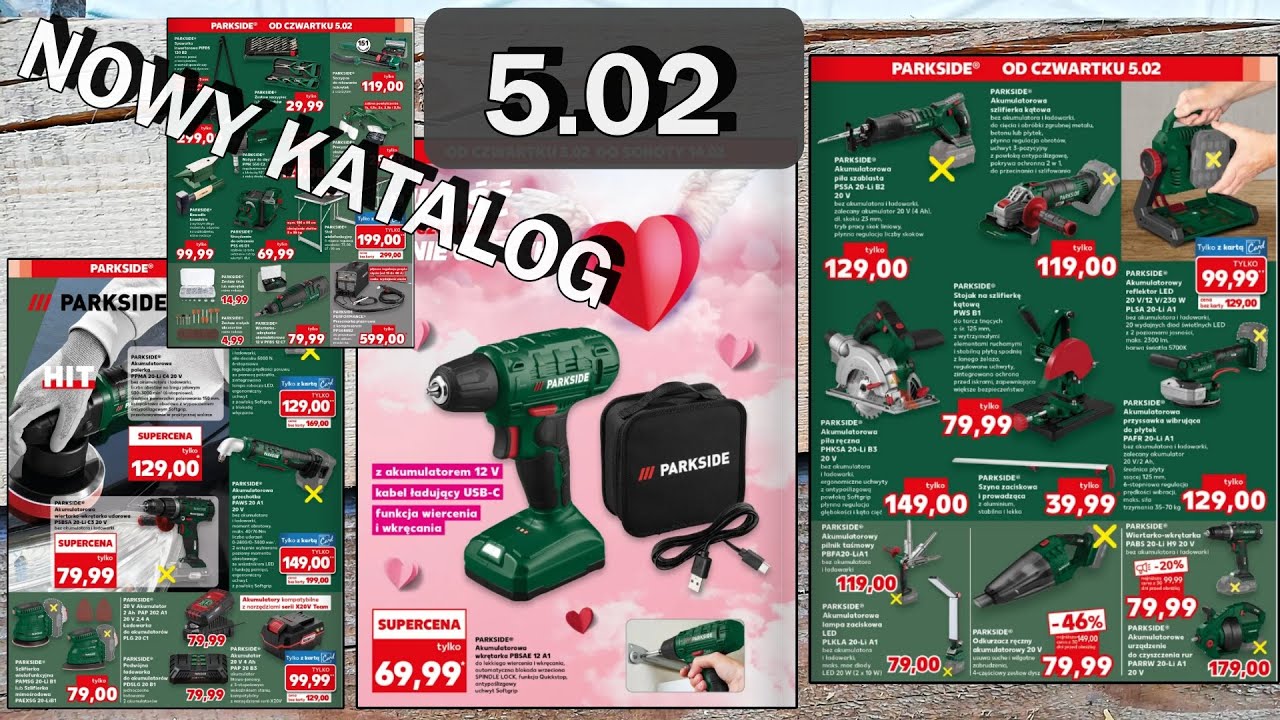 MEGA OKAZJE w Kaufland od czwartku 5.02,  wkrętarki Parkside, przecinarka, nożyce, plazma, pilarka
