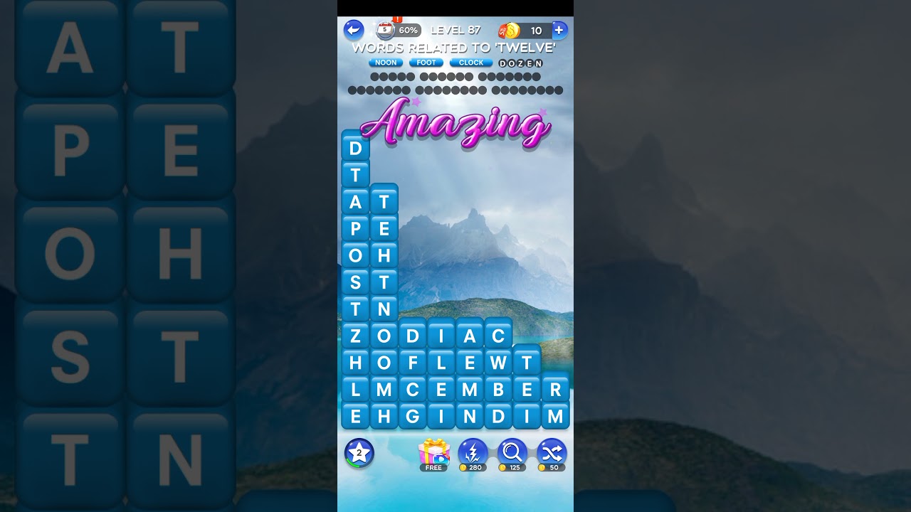 Word Crush Level 87 | Word Crush Words Related To &lsquo;Twelve&rsquo;