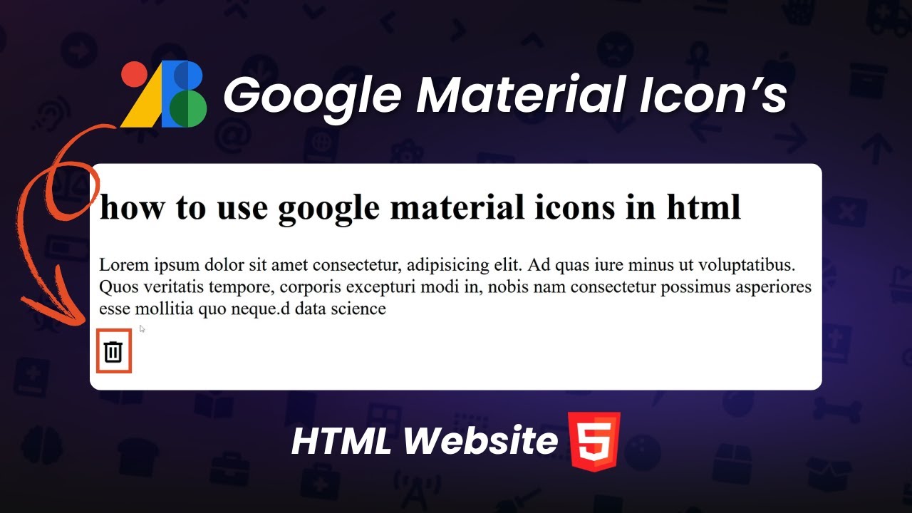 How you can add Google Material Icons to your HTML Website