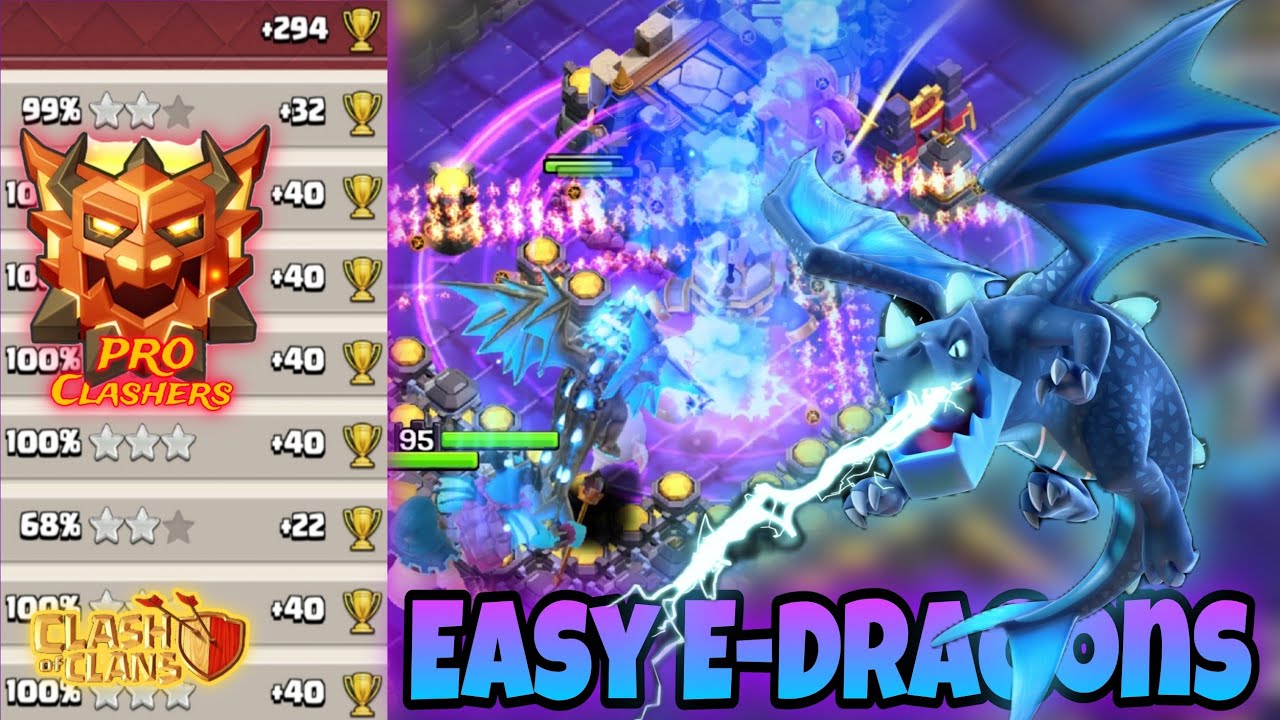 E-Dragons Are So Easy To Used Like This. Super Loon+E-Dragons+Totem Spell Combo. Army 👇 