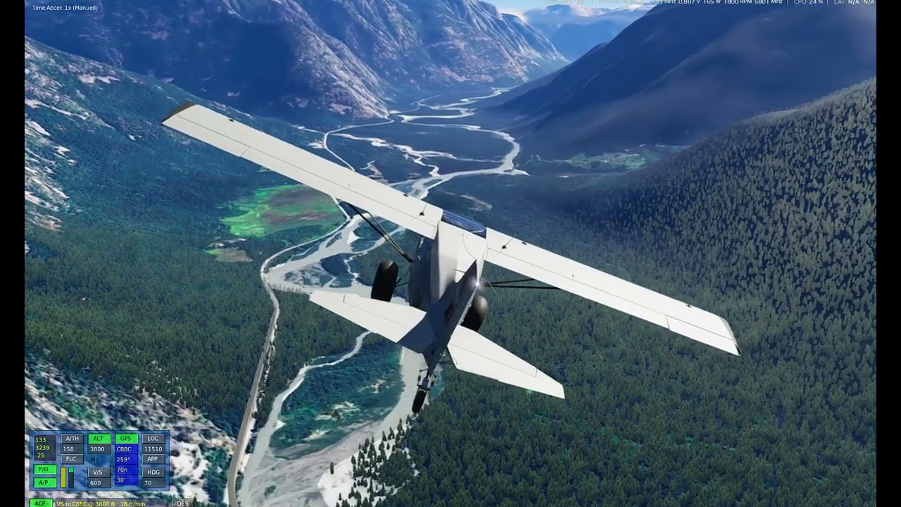 X-PLANE 12 practicas con la maule m7 en bella coola