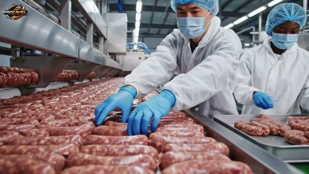 Proses Pembuatan Sosis Sapi | Produksi Sosis Skala Industri Modern