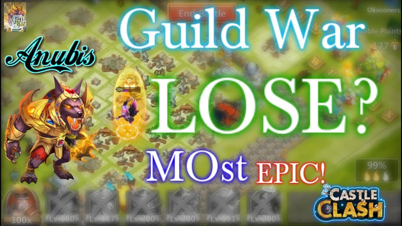 Castle Clash Most Epic Guild War with Anubis_ LOSE??