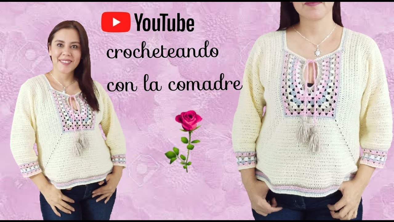 ✨🌟Tutorial Blusa Regional a Crochet Facil y Rápido PARTE #1😍 (Crocheteando con la Comadre)