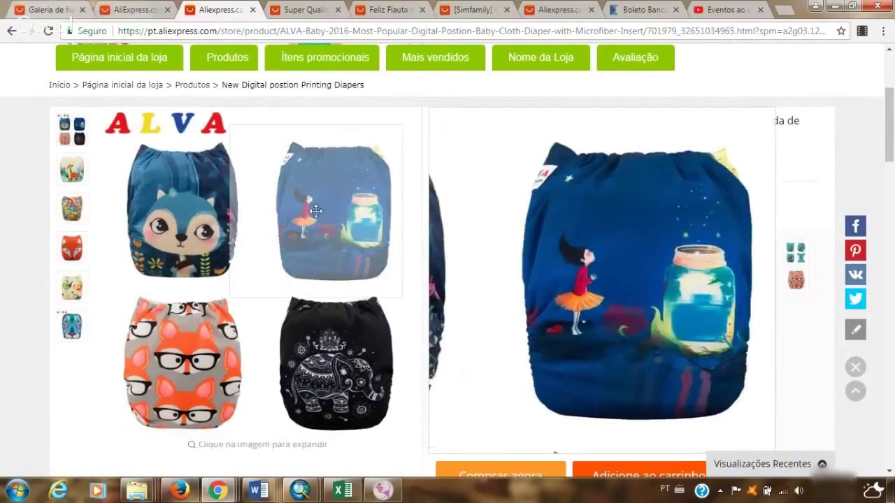 Fraldas de pano no AliExpress: tutorial - Parte 1