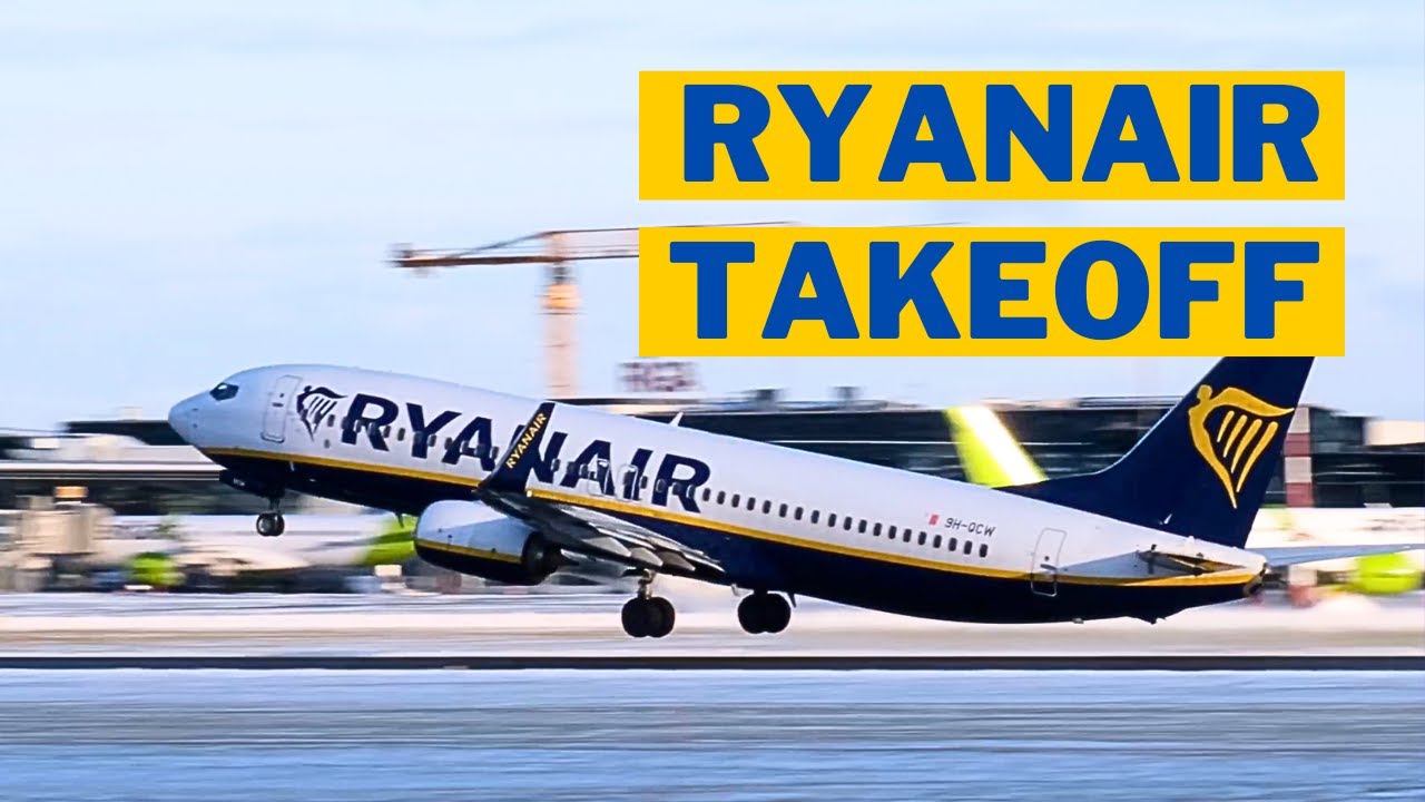 Ryanair, Boeing 737 departure from Riga RIX | Flight FR3194 | Aircraft 9H-QCW