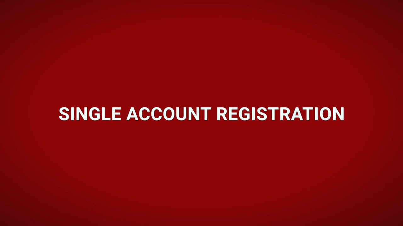 Single Model Account Registration