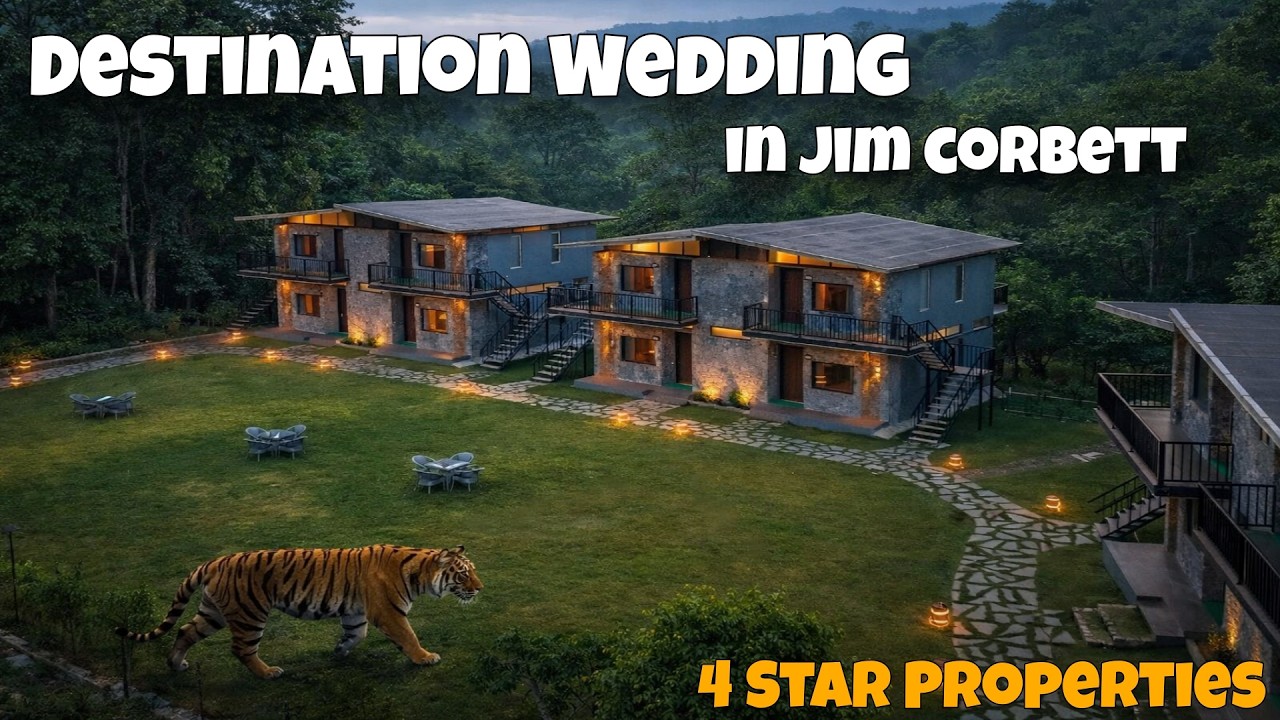 Destination Wedding Venue Tour in India Corbett Machaan  Luxury Banquet Hall Wedding (200 Guests)