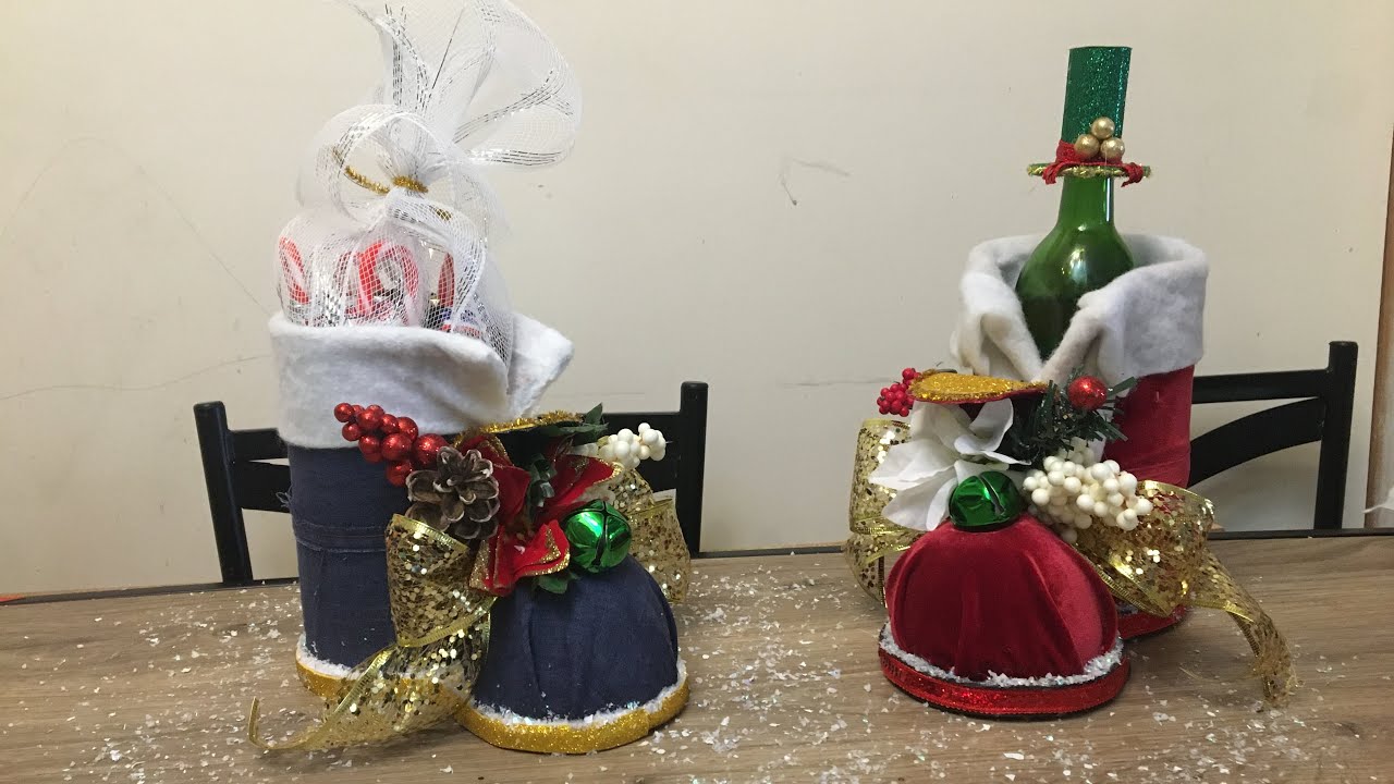 Como hacer una BOTA NAVIDEÑA /How to make a christmas boot / DIY