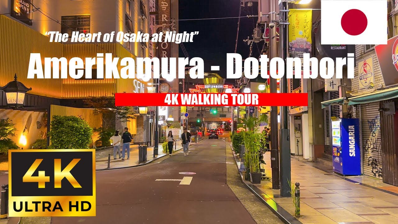 【4K】Night Walk in Osaka | Amerikamura & Dotonbori Nightlife | Vibrant Streets of Japan