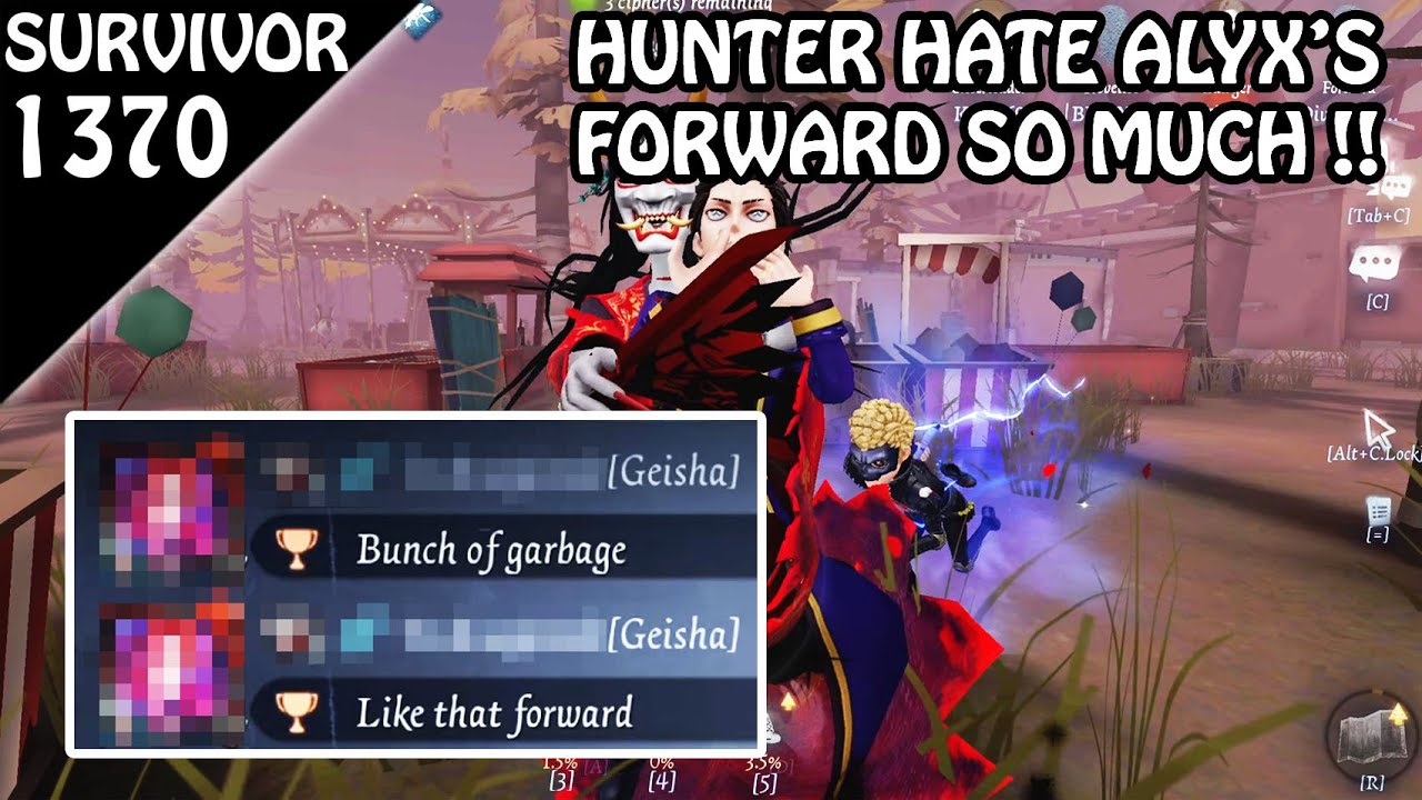 Angry Hunter vs @alyxasia  - Survivor Rank #1370 (Identity v)
