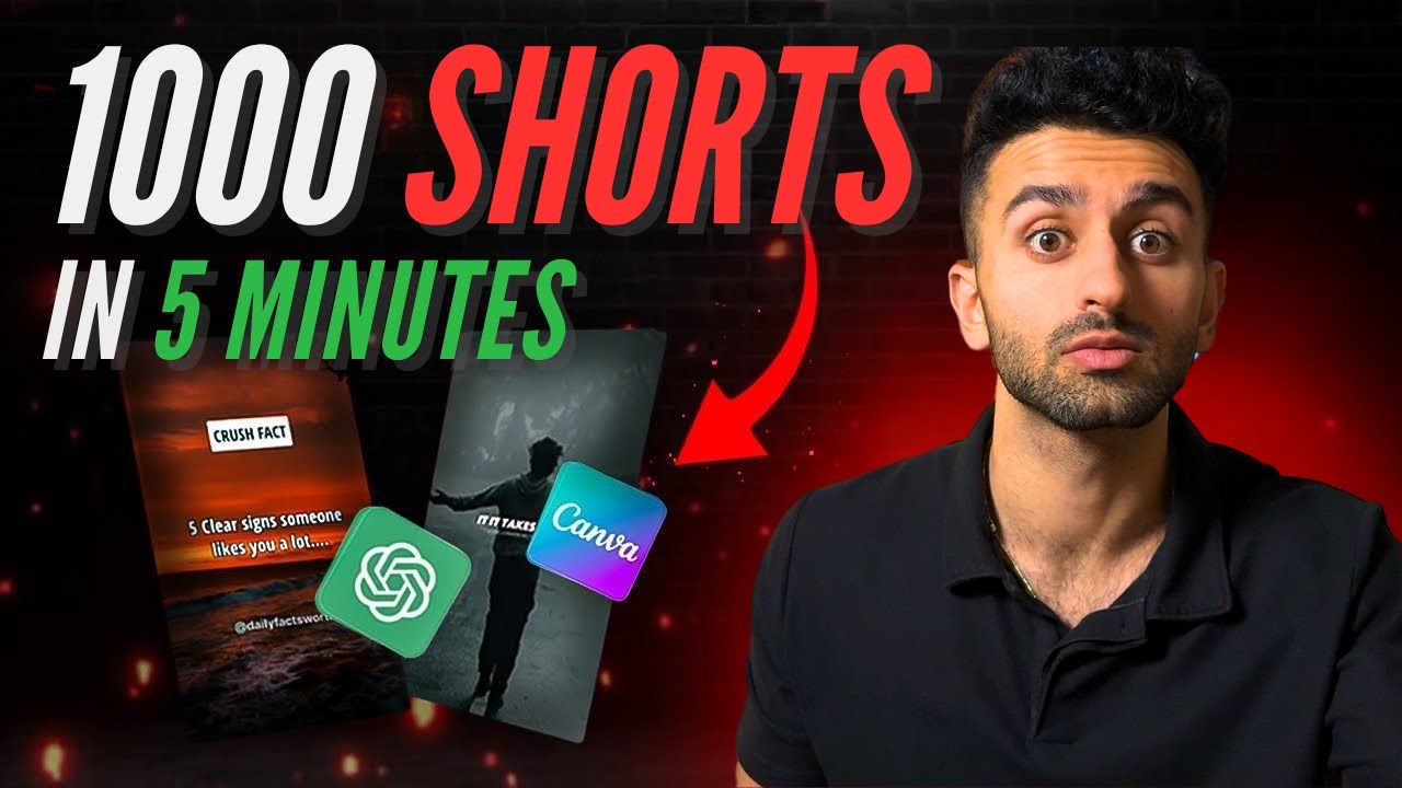 How To Mass Produce YouTube Shorts with ChatGPT + Canva in 5 Minutes