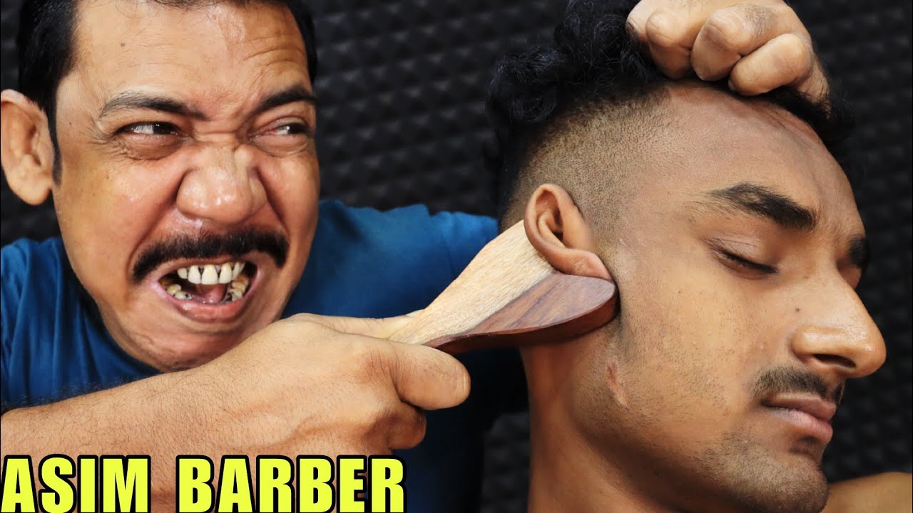 Ear Massage by Asim Barber | Satisfying Head Massage | Neck Cracking | Spine Cracking | ASMR