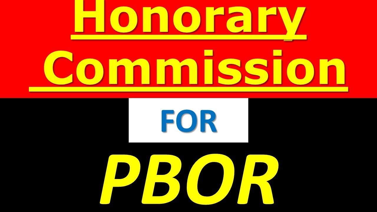 honorary commission for pbor