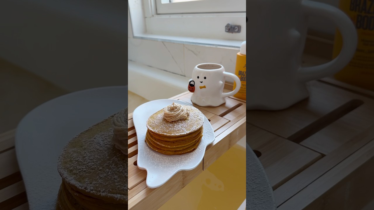 Fall morning routine 🍂🥞 #fall #asmr #aesthetic #morningroutine #pumpkin #pancakes #breakfast #cozy