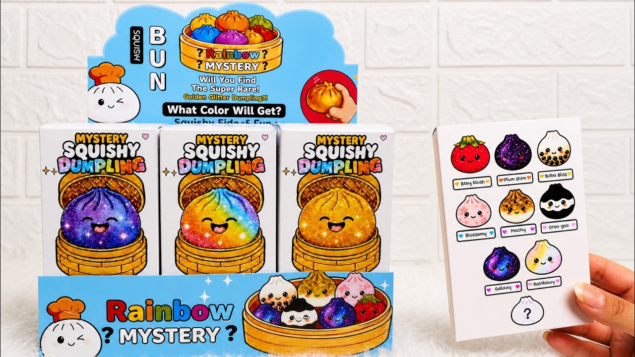 [🥟Paper Diy🥟] MYSTERY DUMPLING SQUISHY DIY BLIND Box unboxing! | asmr