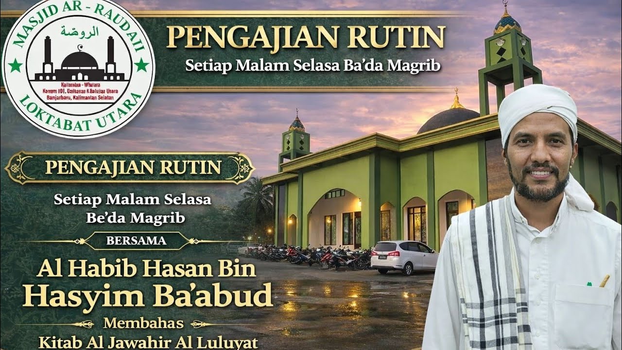 AR RAUDAH WIYATA TV - LIVE Pengajian Bersama Al Habib Hasan Bin Hasyim Baabud | 16 Februari 2026