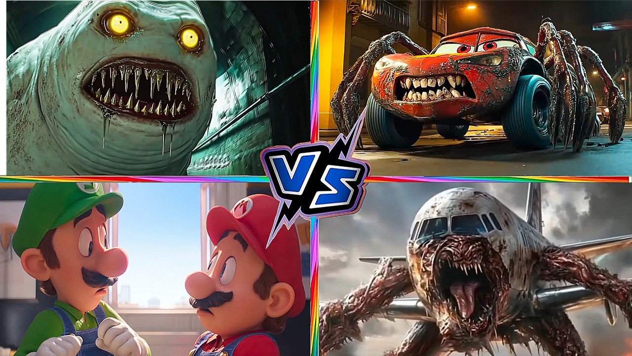 McQueen MONSTER VS SUBPER Mario VS Head Eater VS  INFECTED SKY  Tiles Hop EDM Rush 🎮 4
