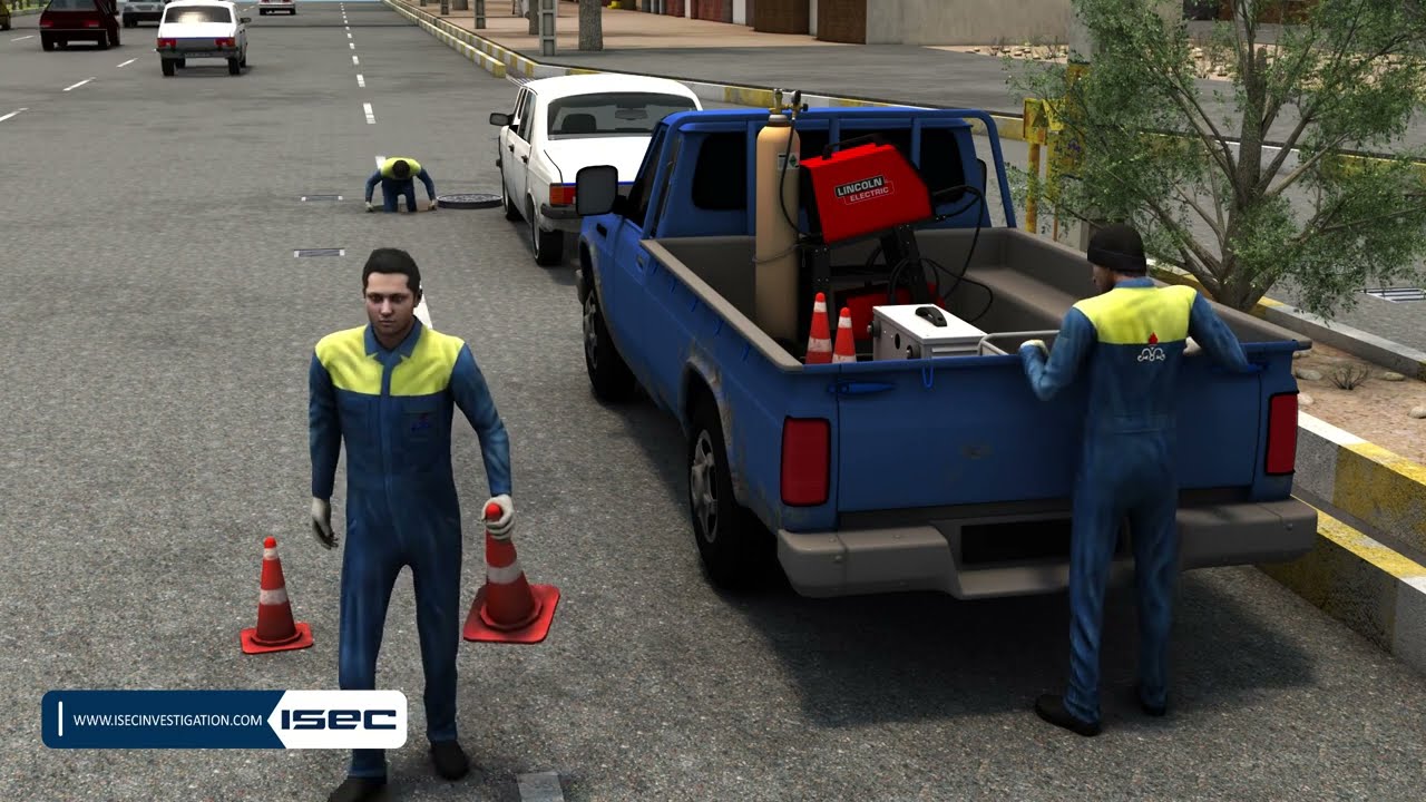 ISEC Safety Video & Animation of Gas Explosion in Confined Space (City gas Manhole)
