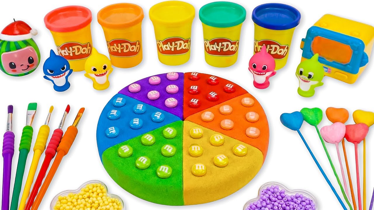 ASMR How to Make Rainbow Pop It Cake M&M's Candy with Kinetic Sand🌈Satisfying Video