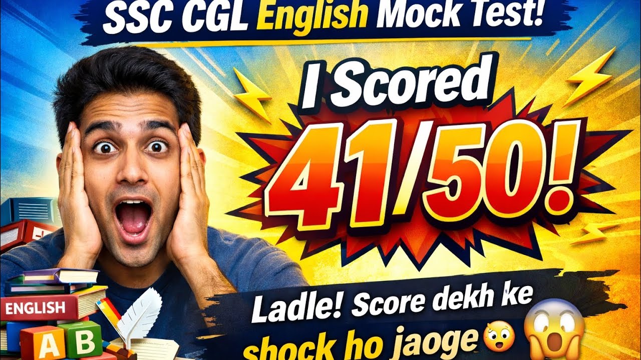 41/50! English test ne maara dhamaaka 💥| SSC CGL ENGLISH 2026 TARGET