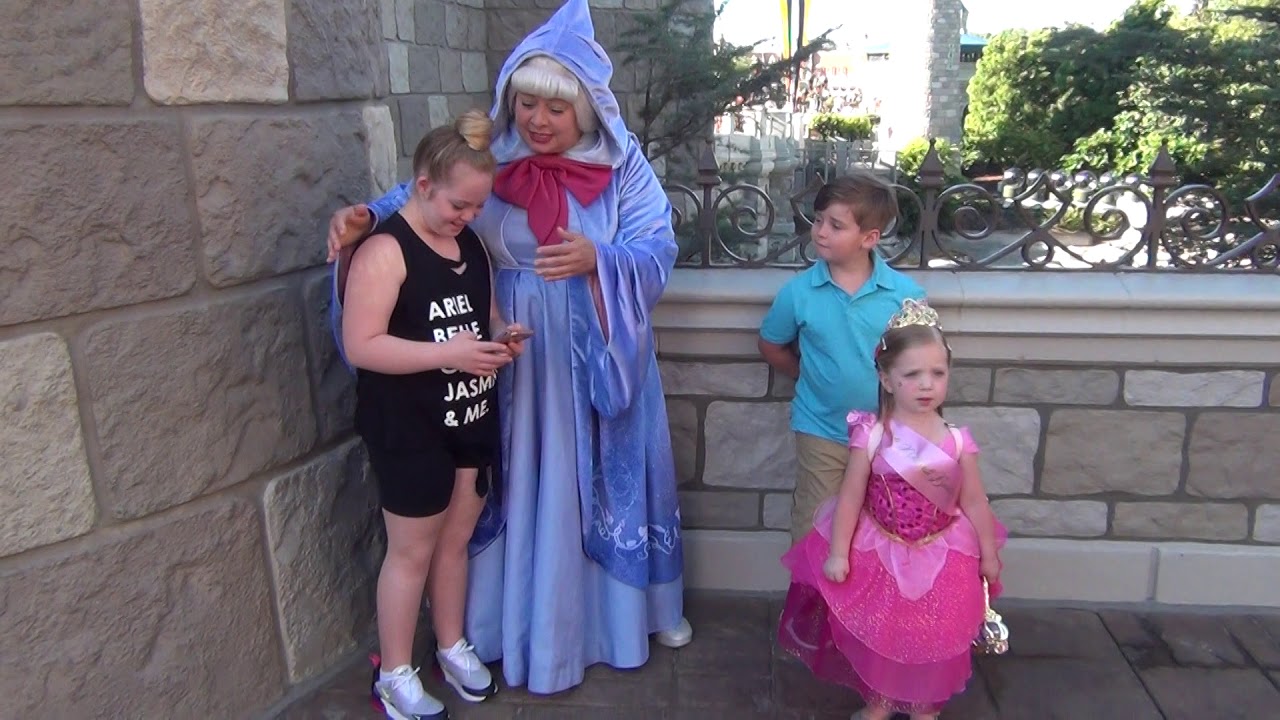 Meeting the Fairy Godmother at Cinderella's Castle