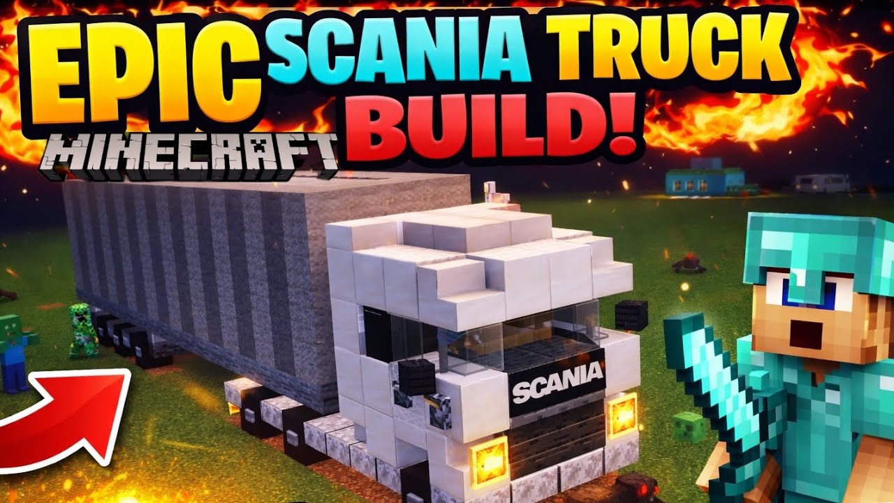 How To Build a REALISTIC Scania Truck in Minecraft — Insane Detail Build!