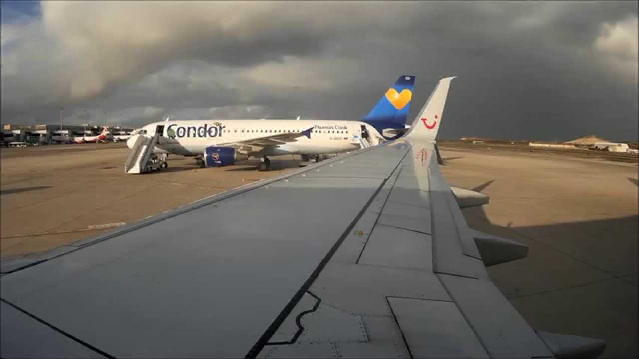 Sunny Tuifly Boeing 737-800 evening takeoff from Gran Canaria Airport (LPA)